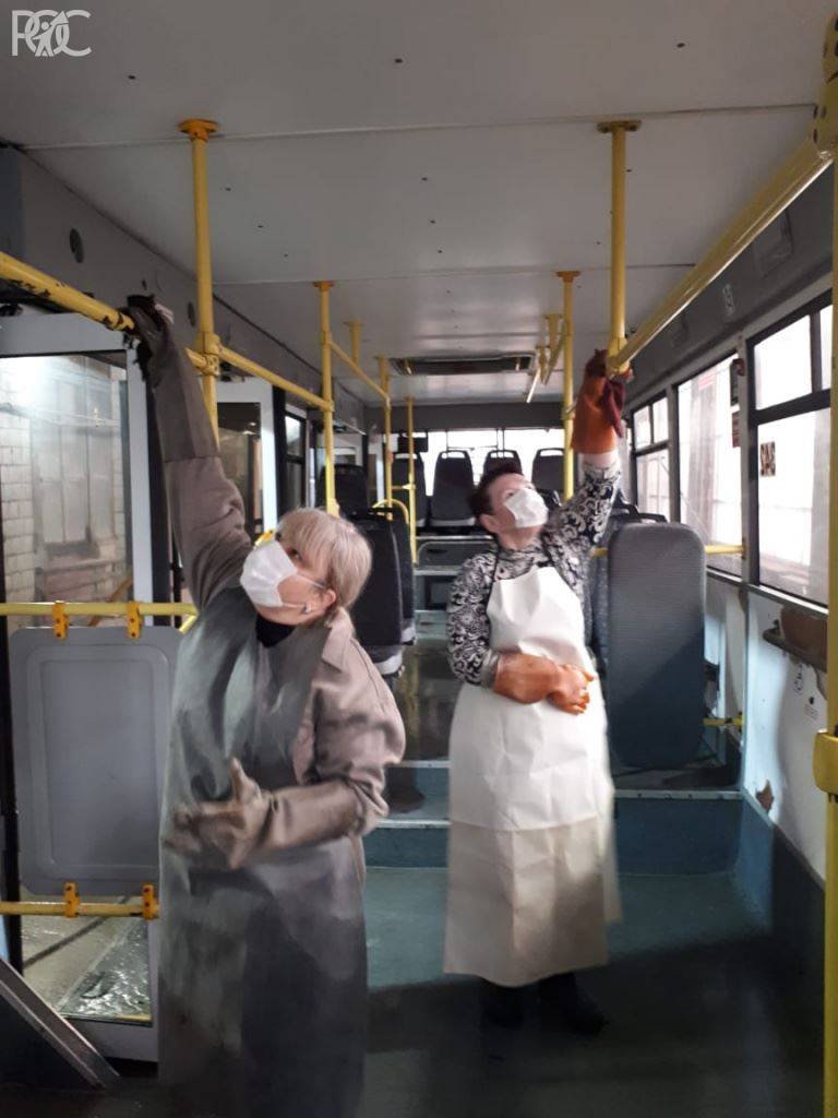 В Ростове общественный транспорт ежедневно дезинфицируют из-за коронавируса