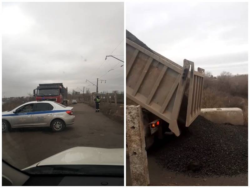 В Ростове альтернативный объезд закрытого моста на Малиновского засыпали щебнем