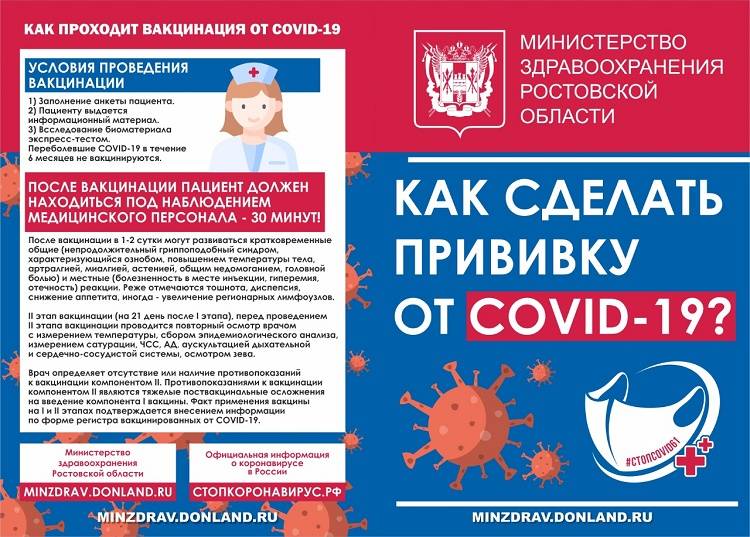 В Ростовской области «актуальные вопросы массовой вакцинации» вышли в виде информативных картинок