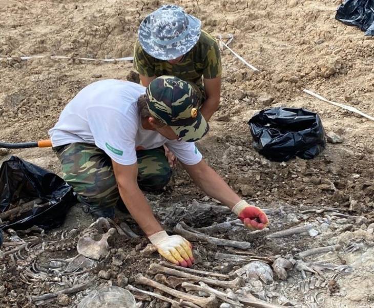 В Сальске нашли останки расстрелянных фашистами детей