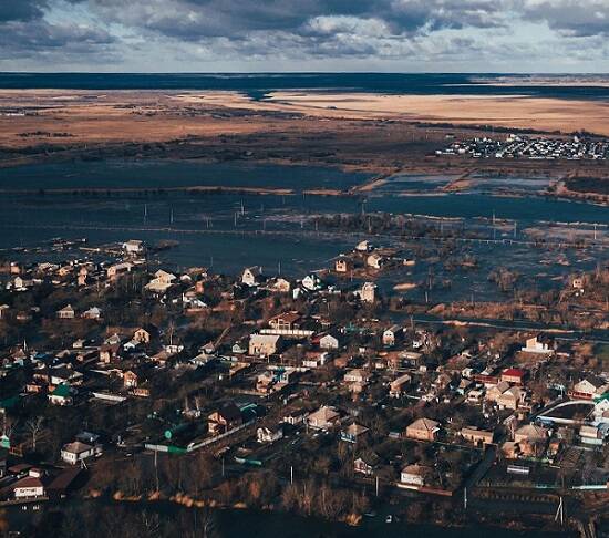 Ростовский фотограф назвал Венецией затопленный из-за ветра хутор Обуховка