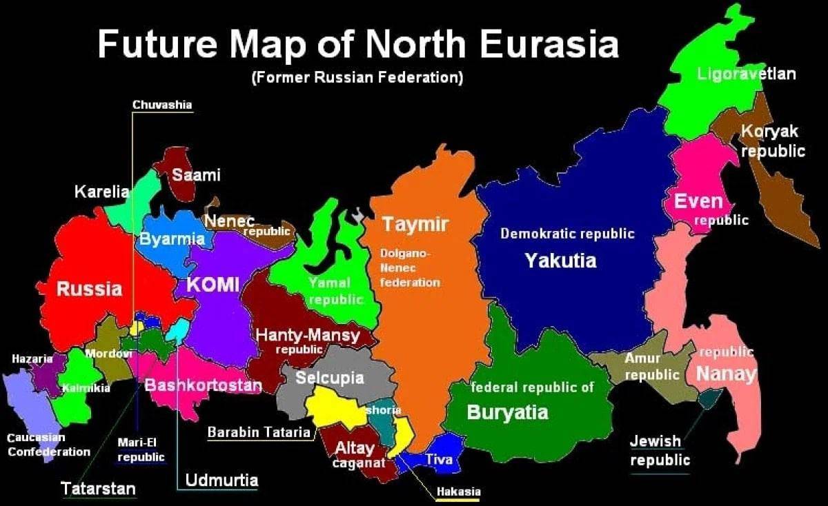 Прилепин опубликовал созданную в Европе карту раздела России, где Ростовская область стала «Хазарией»