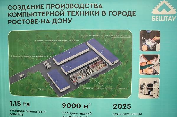 В Ростове на Западном начали строить завод ноутбуков за 8 млрд рублей