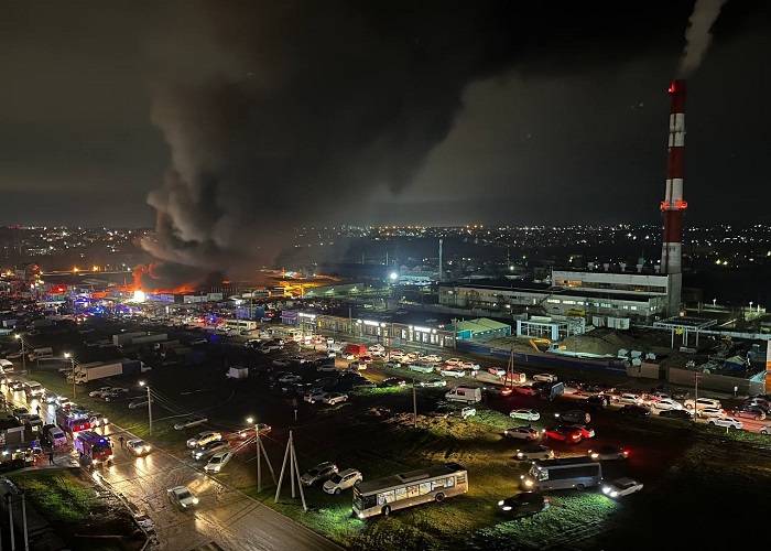 В районе рынка «Темерник» крупный пожар