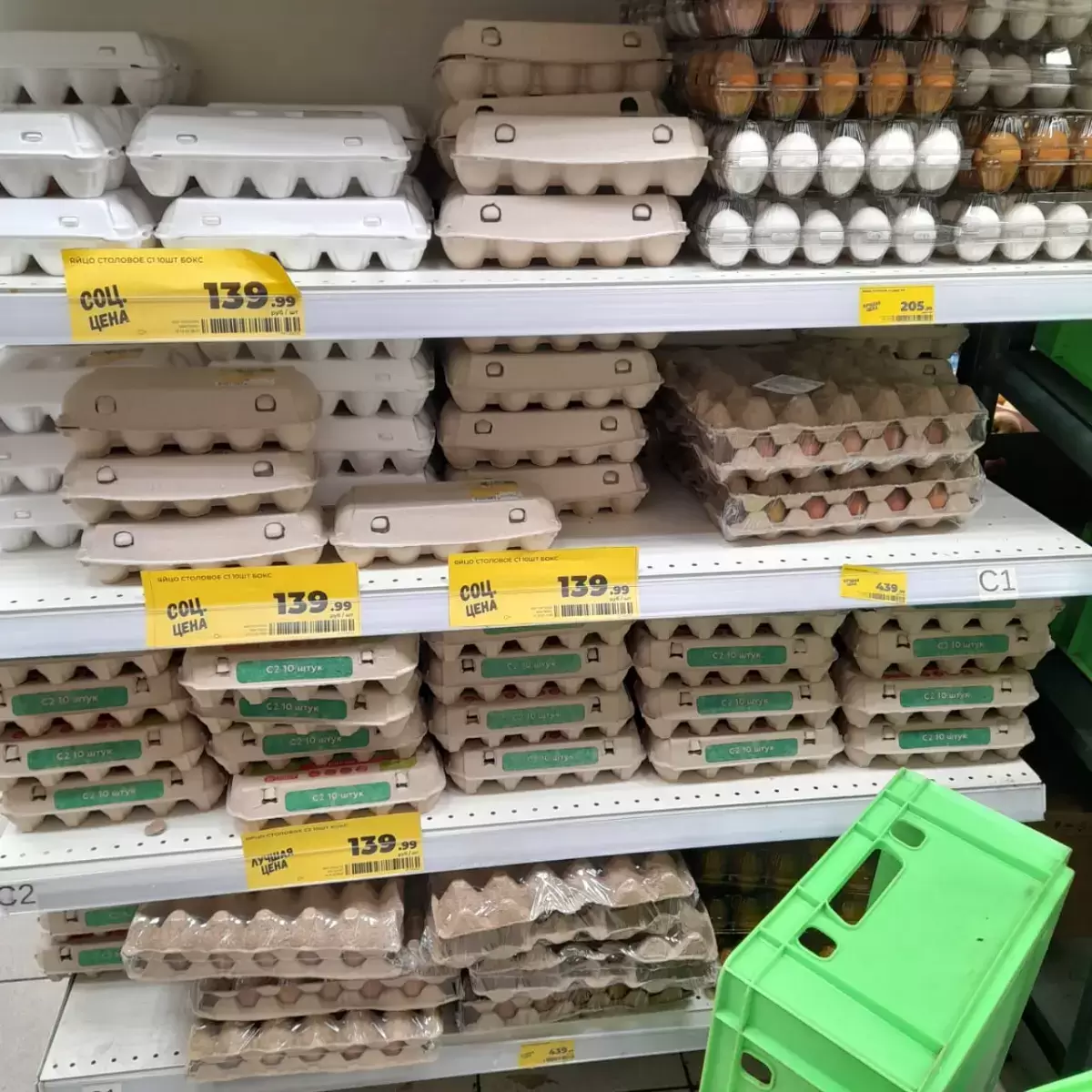 В Ростове цены на яйца в 140 рублей за десяток назвали «социальными»