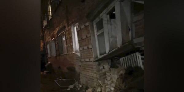 Рухнула стена общежития на Нариманова в Ростове