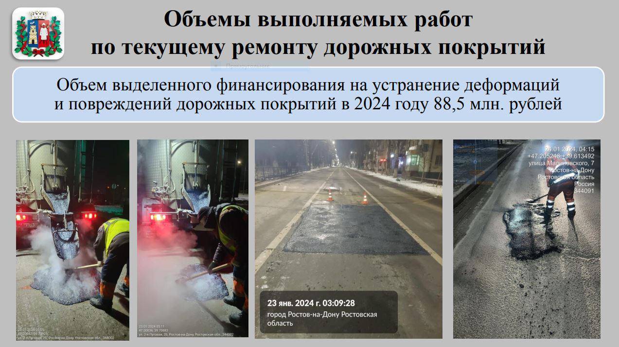 Власти Ростова признали, что ежегодно в городе разрушается до 150 тыс. кв. метров дорог