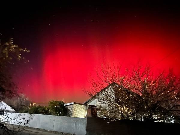 Северное сияние увидели жители Ростовской области