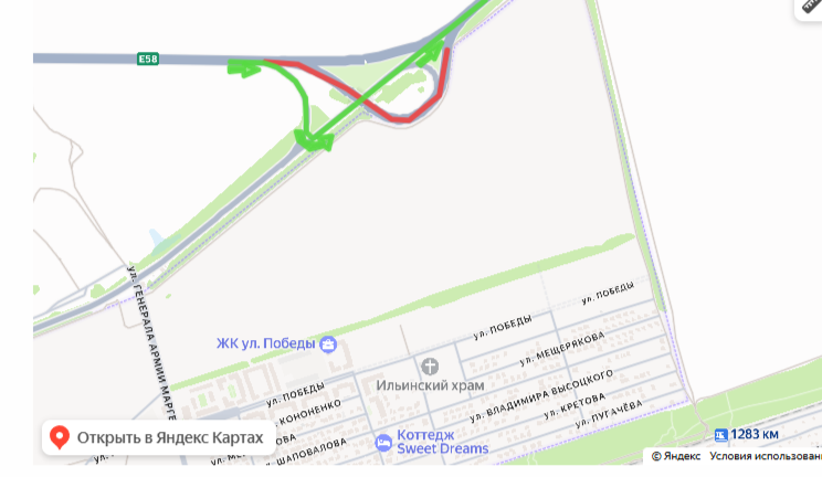 На  57-м км трассы Р-280 «Новороссия» изменены схемы движения между Ростовом, Таганрогом и ДНР